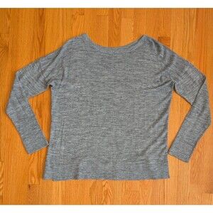 Lululemon Well Being Crew Sweater Linen Blend Blue Size 10-12 22.5" X 26.5"